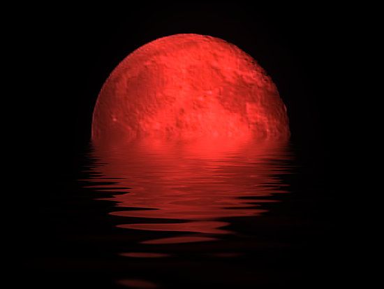წითელი მთვარე - მთვარის დაბნელება